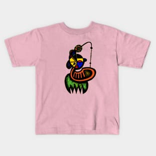 African Surrealist Portrait of a Dancer - Fecckat Kids T-Shirt